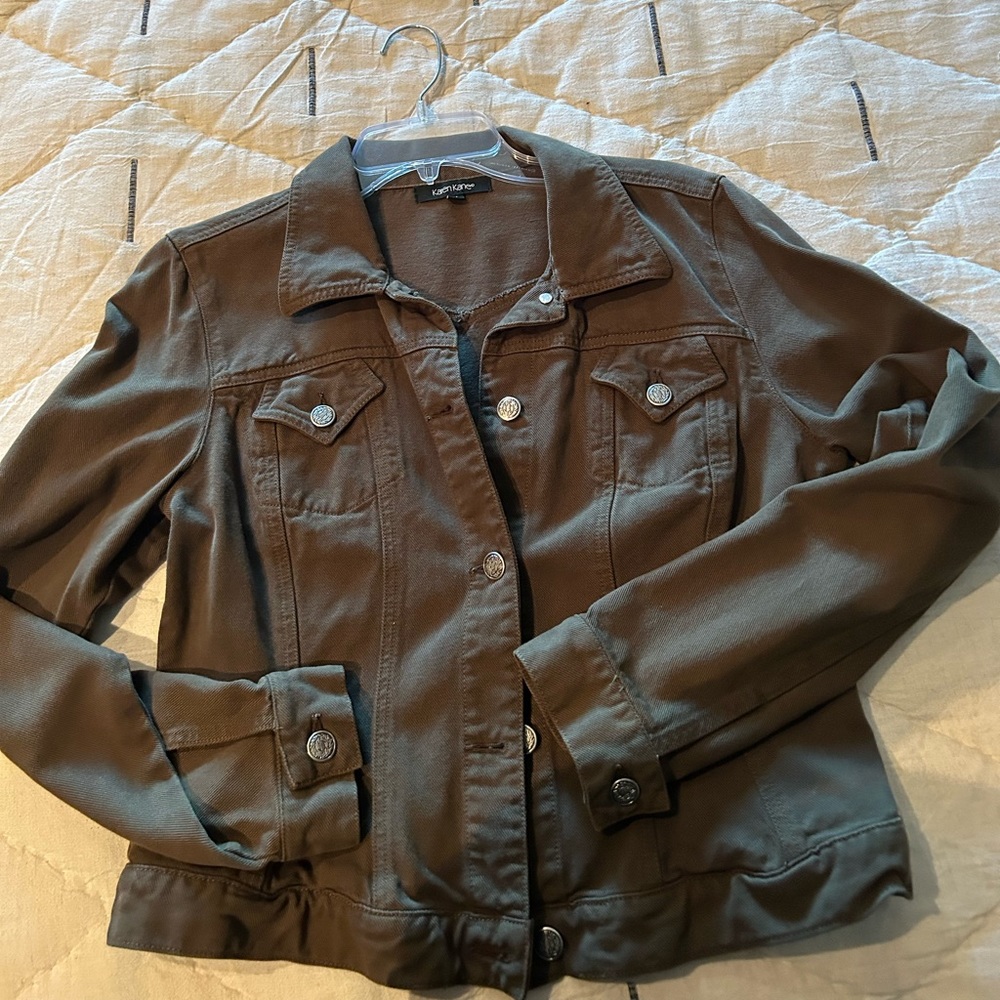 Karen kane olive color jeans sports jacket